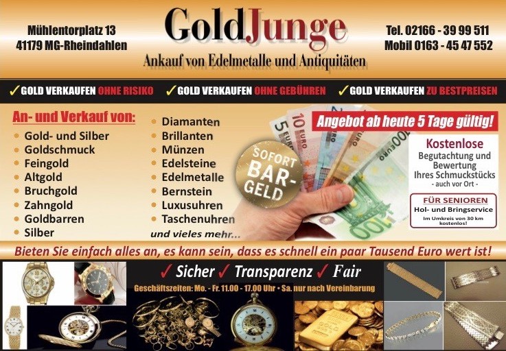 Goldjunge Mönchengladbach Goldankauf